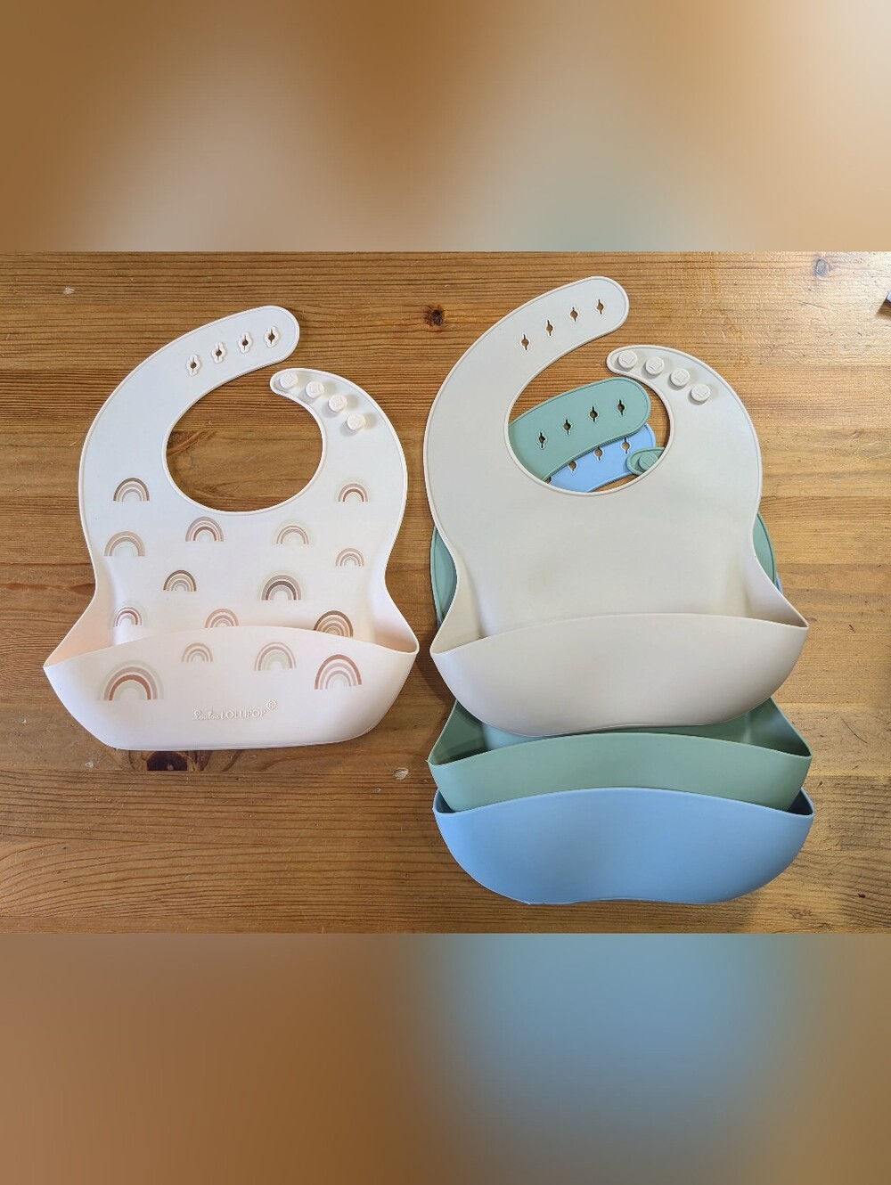 Lollipop Silicone Baby Bibs - Pastel Mix (Set of 4)